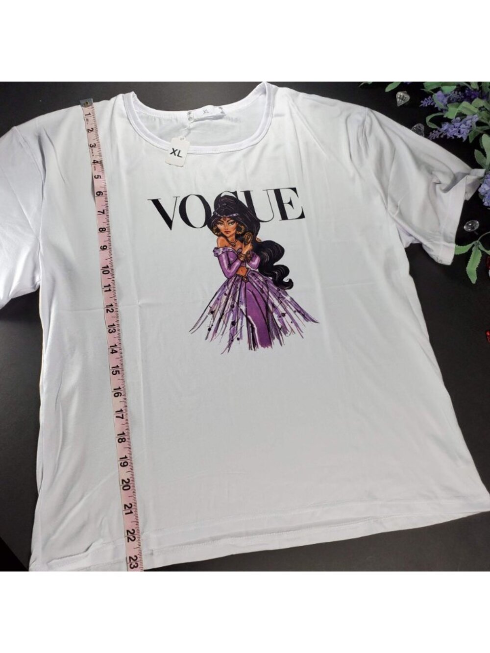 Jasmine Princess Knit Blouse Aladdin Short Sleeve Tee Shirt Graphic Top - Picture 6 of 9
